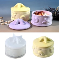 JJ* Flexible Silicone Star Fish Container Mold Jewelry Organiser Box Mould with Lid