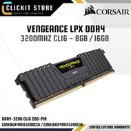 CORSAIR Vengeance LPX 8GB / 16GB DDR4 3200MHz C16 Dekstop RAM Memory Module - CMK16GX4M1E3200C16