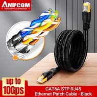 AMPCOM CAT6A UTP/STP Network Cable for Ultra-Fast Network Performance - High Speed 10G 500MHz Router