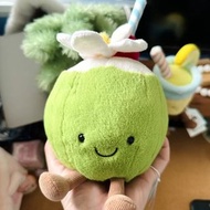 New！新款JellyCat玉蘭花青椰子飲品公仔，超可愛，勁得意！軟軟萌萌，勁解壓！全部韓國原裝進口面料，超Soft，學習/工作壓力大，只有佢會一路無怨無悔的陪伴住你，快D買個陪住你，解壓一流，送人都