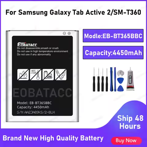 2026 Years EOBATACC New 100% Original Battery EB-BT365BBC For Samsung Galaxy Tab Active 2 SM-T360 SM
