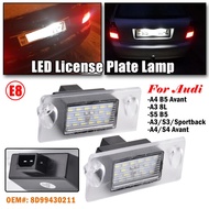 1Pair Car LED License Plate Lamp For Audi A4 B5 Avant 1995-2001 A3 8L 1996-2000 S5 S3 1997-2003 S4 1