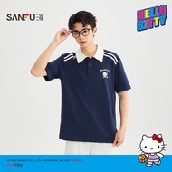 SANFU | เสื้อยืดคอโปโลแขนสั้นผู้ชาย HELLO KITTY ลิขสิทธิ์แท้