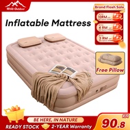 WTHB Inflatable Air Bed Mattress With Pump Portable  Single/Double Tilam Angin Foldable Camping Bed 