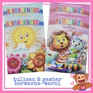 ABC & 123 writing activity book with pictures Colorful and brightYANGs ABC 123 writing book