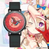 全新有盒 HOLOLIVE !  尾丸波爾卡 尾丸ポルカ Omaru Polka款 石英機芯38MM錶面 硅膠手錶 動漫周邊 禮物