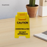 roeaceh Warning Overstimulation Sign Fun Desk Sign Quirky 3d Printed Desk Sign Funny Office Warning 