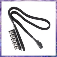 (Y W Z H)Host Case PC Cooler Fan Power Cable 1 Female to 5 Male 4Pin Socket Fan Hub Splitter Cable f