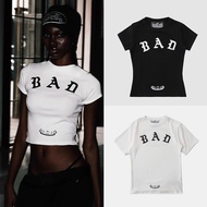 Badblood Mystic Logo Jersey Short Sleeve Slim Fit--Black