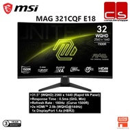 MSI MAG 321CQF E18/180Hz /2560 x 1440/WQHD 31.5" /0.5ms /GTG, Min/ Curve 1500R Gaming Monitor