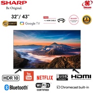 Sharp Full HD AQUOS Google TV 32" 2TC32GH3000X/ 43" 2TC43GH3000X [ Free HDMI ] FREE SHIPPING