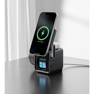KUXIU D5 Qi2.2 25W 5‑in‑1 Wireless Charging Station Smart TFT Display Active Cooling Retractable Wat