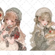 【限定】original sticker no.SB7 // nene様コラボ Patisserie Melody人物ステッカー cottonmelody