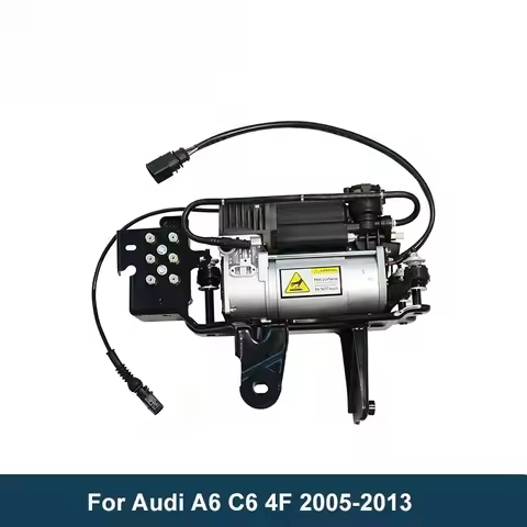 Air suspension compressor pump with valve block and bracket, suitable for Audi A6 C6 4F0616005E 4F06