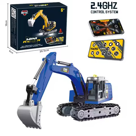 TRASPED HG4-301 RTR 1/64 2.4G Mini RC Excavator Alloy Bucket 270 °Rotation Support App Remote Contro