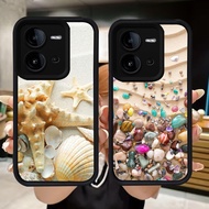 Q34 Beach Shell soft Casing for VIVO Y51 Y200 V25E V50 Y33 Y51S Y31 V23 Y53s Y51A V23E Y75 V25 5G V5