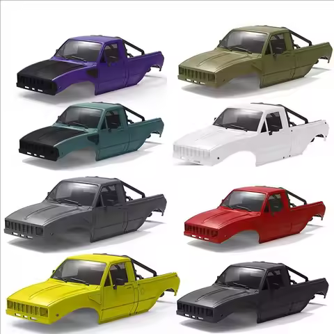 RC Car Body Shell For 1/24 Axial SCX24 C10 Half Truck R60-24 With Trailer Frame Fit Bronco/Jeep Wran