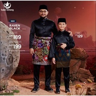 [ SLIM FIT ] Baju Melayu Bulan Bintang 2024 BLACK