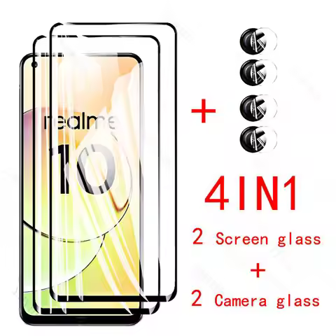 For Realme 10 4G 5G 10S S 9 5G Tempered Glass Full Transparent Protector Camera Lens Film for Redme 