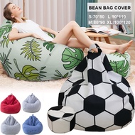 bean bag cover【No Filling】S/M/L /XL sofa bean Stylish Bedroom Furniture Solid Color Single Bean Bag Lazy Sofa Cover DIY Filled Inside
