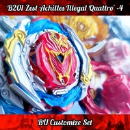 B201 Zest Achilles Illegal Quattro' -4 BU Customized Set ( Beyblade Takara Tomy )