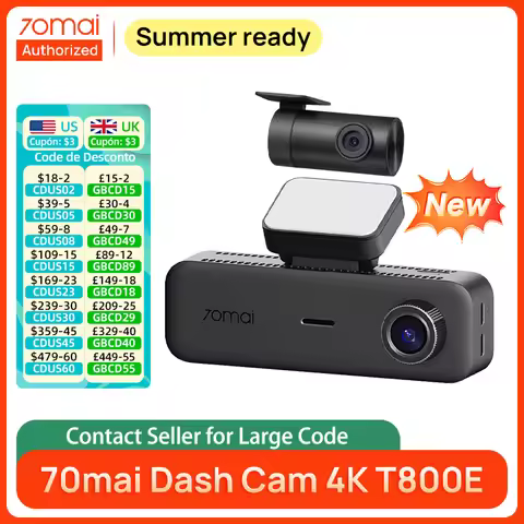 70mai 3 Channel 4K Dash Cam T800E-1 Set