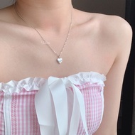 999 YN JEWELRY solid silver heart necklace