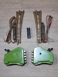 N scale TOMIX Turnout 1201(PR541-15) 1202(PL541-15)+TOMIX 5002 Point Control *Used* ชุดรางสับไฟฟ้าซ้