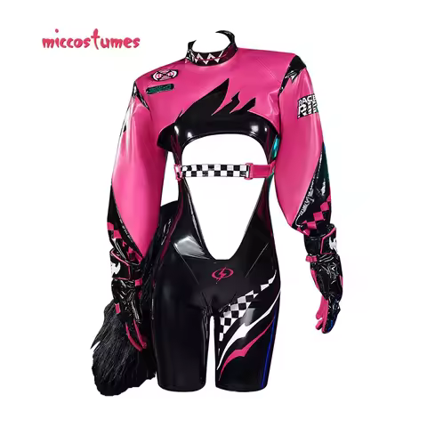 Miccostumes Women's Vocal Rinn Cosplay Costume Top and Jumpsuit with Gloves Halloween Cosplay Costum