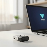 Creacube 5GHz Wifi USB Adapter, Mini AC600 Dual Band for Laptops, 600Mbps, with Bluetooth  Penyesuai