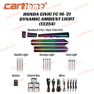 Honda Civic FC 2016-2021 Ambient light 64 colours by App control DYNAMIC civic ambient light
