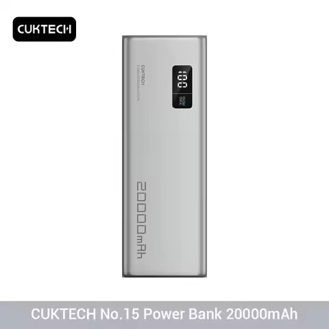 CUKTECH No.15 Power Bank 20000mAh PB200P 150W 3-Port Output Portable Screen Display Power Bank For M