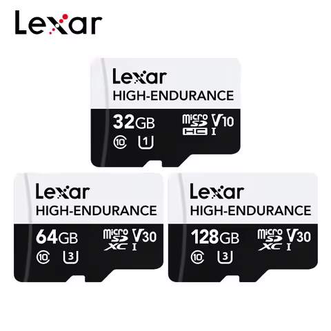 Lexar MicroSD Card High Endurance 32GB SDHC 64GB 128GB SDXC V30 C10 U3 Flash Memory Card 100Mb/s TF 