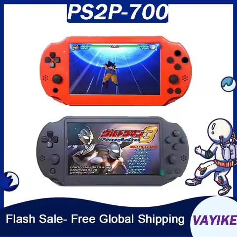 PS2P-700 Modified by PS2 Motherboard 64G DIY Game Boy Handheld Game Console Double Joysticks 7-inch 