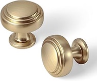 Goo-Ki 6 Pack Champagne Bronze Cabinet Drawer Knobs - Modern Bar Knob Small Single Hole Pull Kitchen