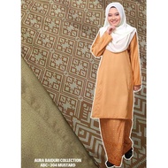 Baju Kurung Pahang | Kain Corak Songket | Kuning | Mustard Gold | High Quality | Less Iron