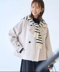 日牌 ROPÉ PICNIC 淺灰色秋冬呢厚外套