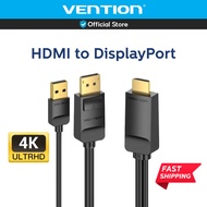 Vention HDMI to DisplayPort Cable 4K 60Hz DP USB-A Power Display Adapter 18Gbps High Speed 1meter