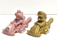 2件特別版 MARIO 麥當勞瑪利奧賽車 金版瑪利奧車身+玫瑰金碧姫公主車仔車身 (注意車底部分可自行用其他同系列車底插上便可) MARIOKART8 DELUXE 開心樂園餐
