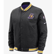 S.G NIKE NBA LAKERS 湖人 棒球外套 雙面穿 緞面 運動外套 紫 黑 AV3544-010