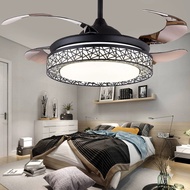 lampu dengan kipas angin gantung kristal ruang tamu chandelier kipas plafon lampu led gantung modern