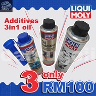 Liqui Moly Additives 3in1 oil 3 in 1/bottle Engine flush , injection Cleaner, Oil Additive