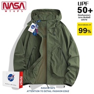 แจ็คเก็ตผู้ชาย NASA WTAPS ฤดูใบไม้ผลิและฤดูใบไม้ร่วงปี 2025 แบบใหม่ กันลม กันน้ำ พร้อมฮู้ด แจ็คเก็ตท