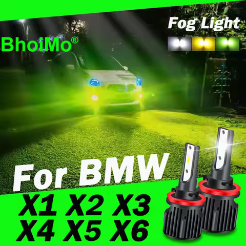 BhoiMo Front Fog Light Bulb For BMW Led Lamp X3 E83 F25 X6 E71 E72 F16 F86 X4 F26 X5 E53 E70 F15 F85