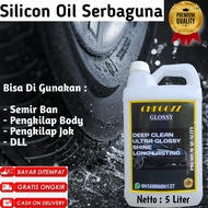 Silicon Oil Bening pengkilap motor silikon body motor cair serbaguna 5Liter silicon oil semir ban motor mobil bening pengkilap body motor