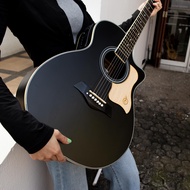 Gitar Akustik Elektrik Mandalika DTS-01 Hitam EQ 7545 Original