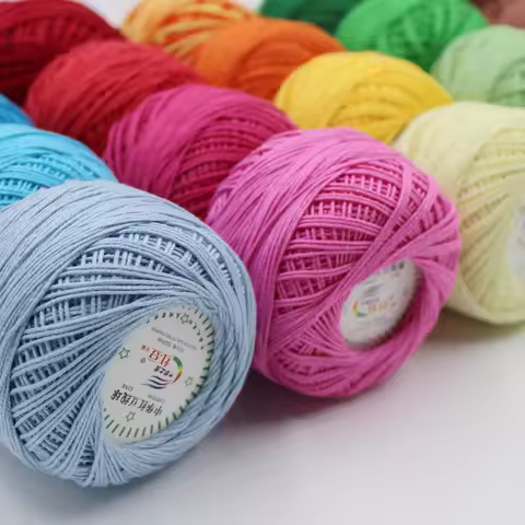 1PC=50g 3# Lace Yarn 100% Cotton Yarn for Crocheting Fine Combed Yarn Using 2.5mm Crochet Knitting Y