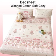 Cute Cat Fitted Bedsheet 100% Cotton Bedsheet Single Queen King