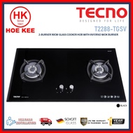 Tecno T2288TGSV 2-Burner 90cm Glass Cooker Hob with Inferno Wok Burner Technology