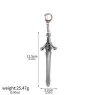 Game Devil Dante Sword Keychain Rebellion Awakening Cosplay Weapon Keyring Metal Pendant Gift Collec